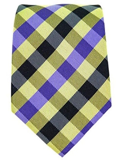 Gingham Plaid Ties for Men - Woven Necktie - Mens Ties Neck Tie by Scott Allan