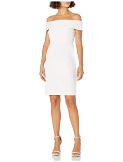 Women's Petite Seamed Off The Shoulder Dress