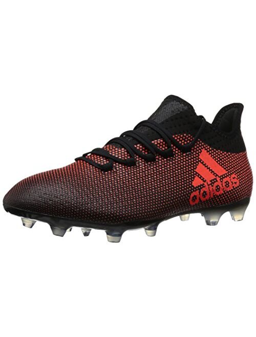 adidas Men's X 17.2 FG Soccer Shoe, Grey/Real Coral/Core Black, 7.5 M US