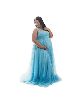 Convertible Multi Way Wrap Tulle Maternity Dress for Photoshoot Baby Shower