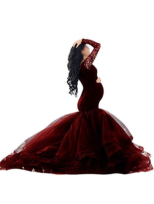 maroon off the shoulder maternity dress