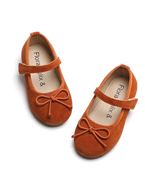 Felix & Flora Toddler Little Girl Mary Jane Dress Shoes - Ballet Flats for Girl Party School Shoes