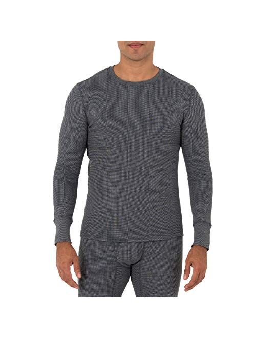 Fruit of the Loom Men's Recycled Waffle Thermal Underwear Crew Top