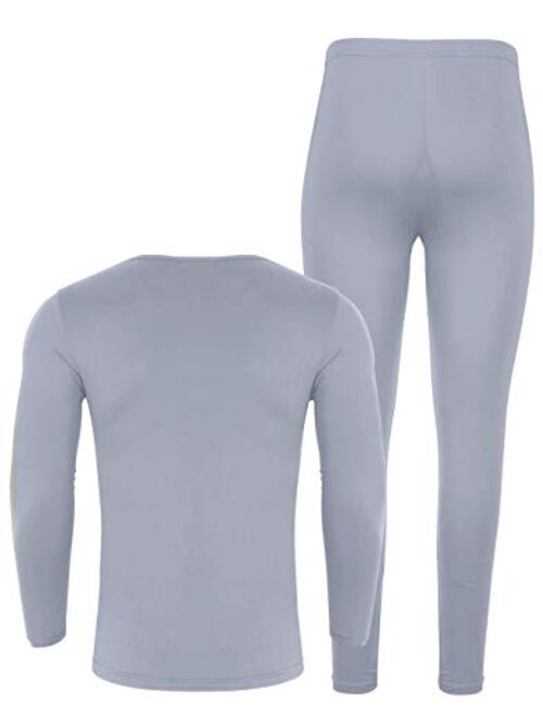 iWoo Men Long Thermal Underwear 2 Pieces Breathable Elastic Thin Johns Sets