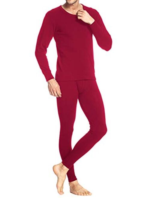 iWoo Men Long Thermal Underwear 2 Pieces Breathable Elastic Thin Johns Sets