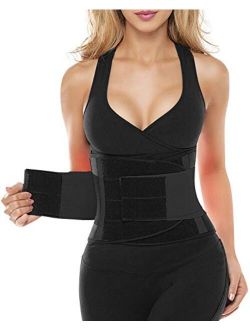 SHAPERX Women Waist Trainer Belt Waist Trimmer Slimming Body Shaper Sports Girdles Workout Belt