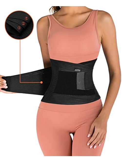 SHAPERX Women Waist Trainer Belt Waist Trimmer Slimming Body Shaper Sports Girdles Workout Belt