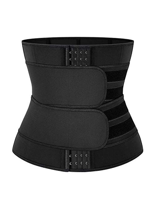 Neoprene Sauna Waist Trainer Corset Sweat Belt for Women Compression Trimmer Workout Fitness Back Support