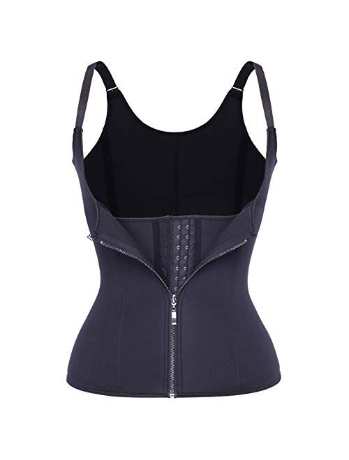 Neoprene Sauna Waist Trainer Corset Sweat Belt for Women Compression Trimmer Workout Fitness Back Support