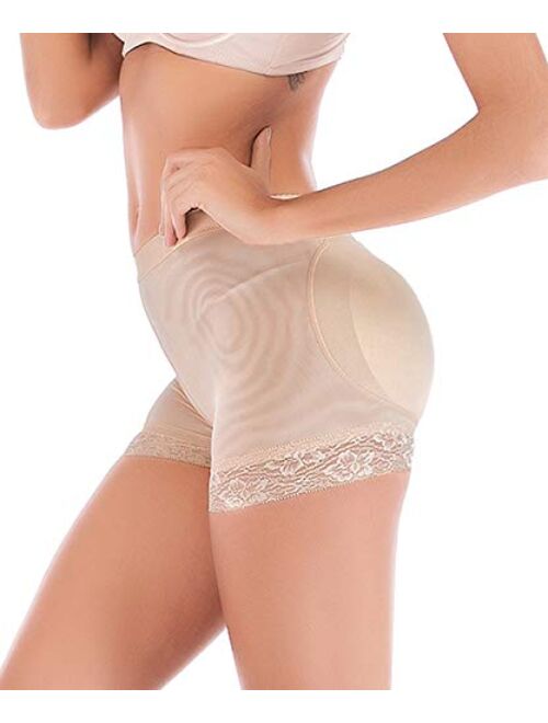 FUT Women's Butt Lifter Lace Boy Shorts Body Shaper Enhancer Panties