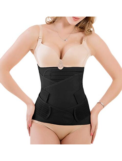 Postpartum Belly Wrap C Section Recovery Belt Belly Band Binder Back Support Waist Shapewear 2019 Upgraded