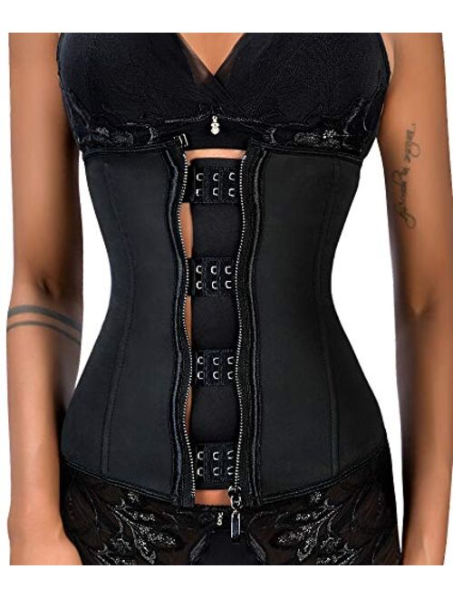 ASHLONE Latex Waist Trainer Corset Underbust Sport Cincher Womens Workout Body Shaper