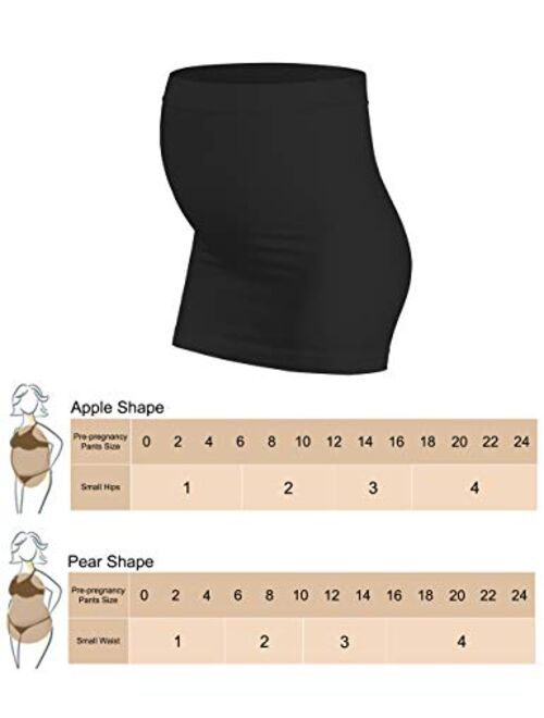 Seamless Belly Band with Pants Extenders for Pregnancy and Postpartum, Maternity Shirts Clothing Extender