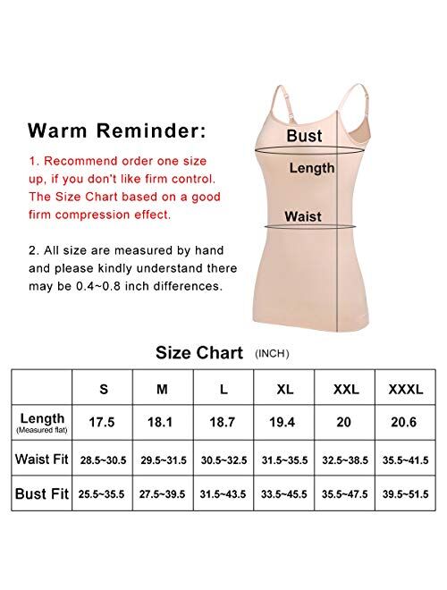 EUYZOU Women's Tummy Control Shapewear Tank Tops - Seamless Body Shaper Compression Top