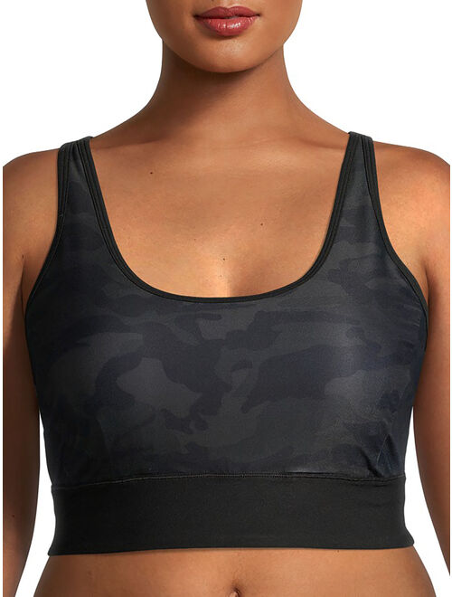 Buy Athletic Works Women's Plus Long Aline Strappy Sports Bra