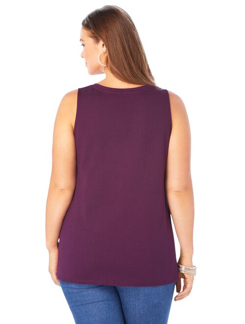 Roaman's Women's Plus Size Swing Ultimate Tank Top