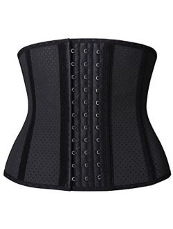 YIANNA Short Torso Waist Trainer Corset for Weight Loss Underbust Sports Workout Hourglass Body Shaper