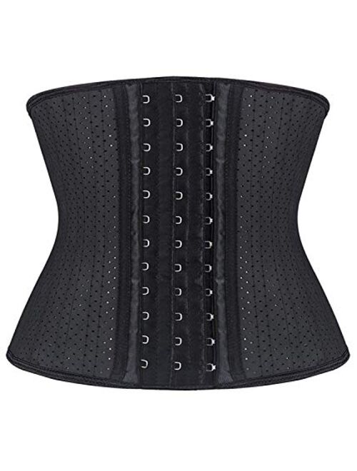 YIANNA Short Torso Waist Trainer Corset for Weight Loss Underbust Sports Workout Hourglass Body Shaper