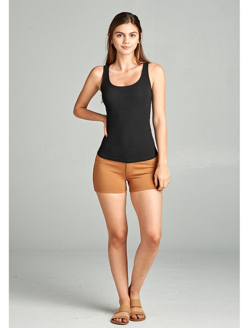 Essential Basic Women's Summer Casual Stretchy Shorts - Junior Sizing