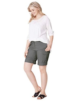 ellos Women's Plus Size Convertible Cargo Shorts