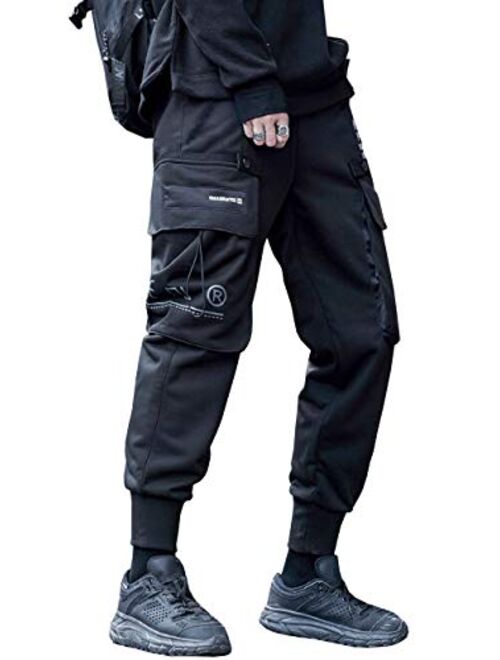 MOKEWEN Men's Streetwear Cyberpunk Outdoor Jogger Cargo Pants