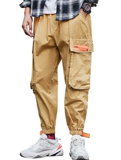 Men's Jogger Cargo Urban Hiphop Ankle Casual Harem Pants with Pocket