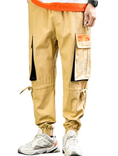 MOKEWEN Men's Jogger Cargo Urban Hiphop Ankle Casual Harem Pants with Pocket