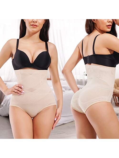 YERKOAD Shapewear for Women Waist Trainer Tummy Control Butt Lifter Panties Hi-Waist Short Stomach Body Shaper Cincher Girdle