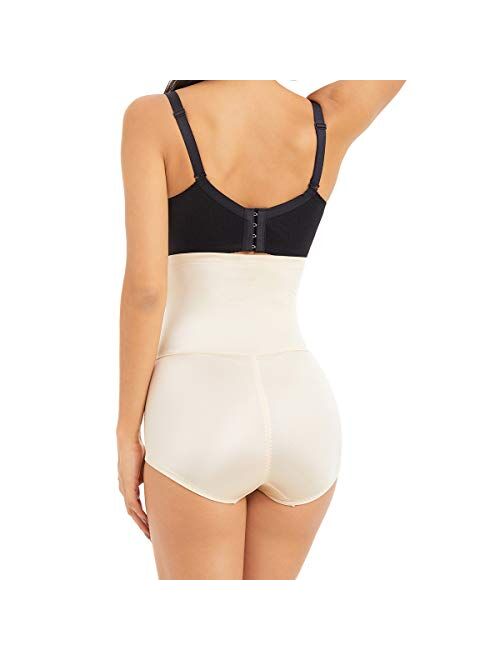 PAUKEE Women Shapewear Slimmer Body Shaper Hi-Waist Tummy Control Compression Butt Lifter Panties Girdle