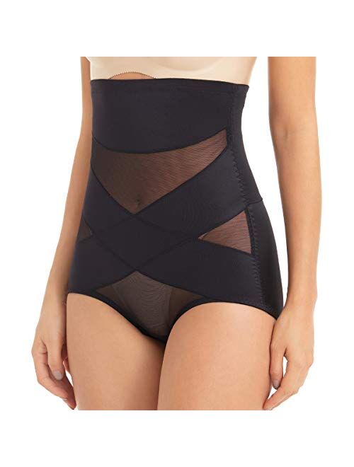 PAUKEE Women Shapewear Slimmer Body Shaper Hi-Waist Tummy Control Compression Butt Lifter Panties Girdle