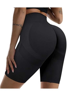 Womens Workout Seamless High Waisted Yoga Shorts Sports Gym Camo Tummy Control Short Leggings