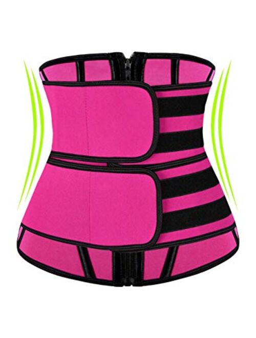 coastal rose Waist Trainer for Women Corset Cincher Belt Slimming Waist Sweat Girdle Workout Belt Body Shaper