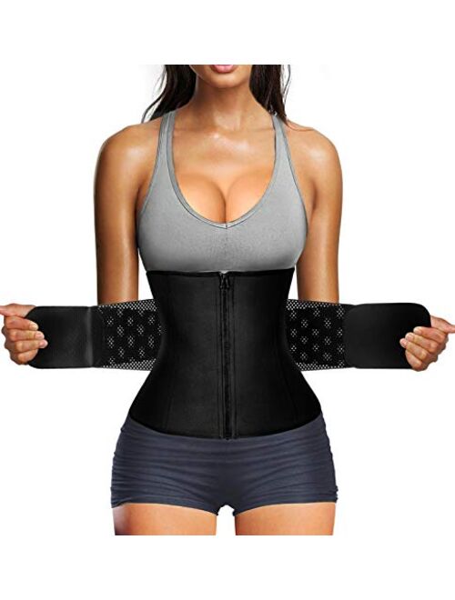 Nebility Women Waist Trainer Belt Tummy Control Waist Cincher Sport Waist Trimmer Sauna Sweat Workout Girdle Slim Belly Band