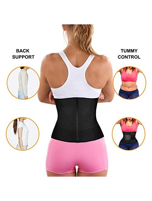 Nebility Women Waist Trainer Belt Tummy Control Waist Cincher Sport Waist Trimmer Sauna Sweat Workout Girdle Slim Belly Band