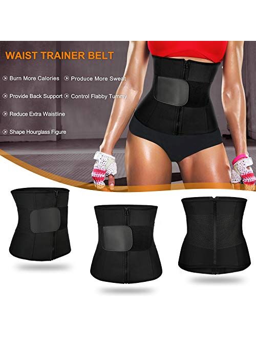 Nebility Women Waist Trainer Belt Tummy Control Waist Cincher Sport Waist Trimmer Sauna Sweat Workout Girdle Slim Belly Band