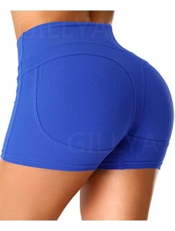 Yoga Shorts for Women High Waist Biker Shorts Tummy Control Compression Running Shorts Booty Leggings Butt Lift