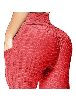 Booty Yoga Pants Women High Waisted Ruched Butt Lift Textured Scrunch Leggings Booty Tights