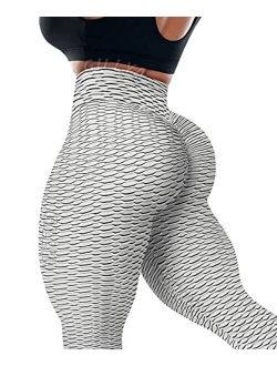 Booty Yoga Pants Women High Waisted Ruched Butt Lift Textured Scrunch Leggings Booty Tights