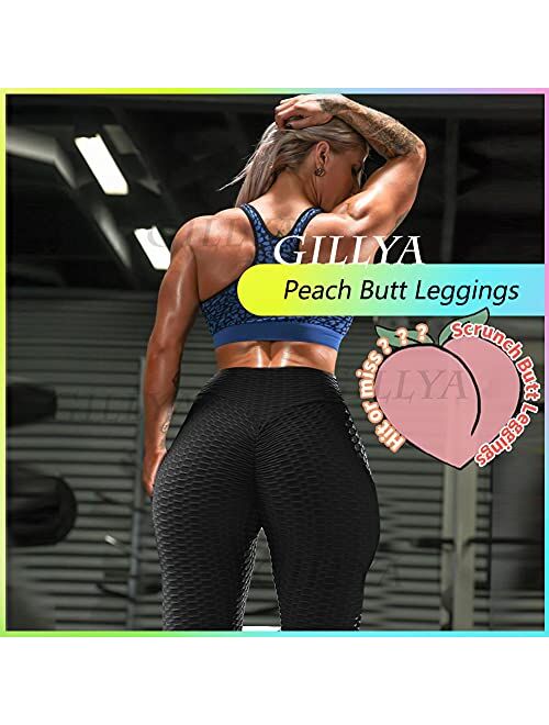 🍑 GILLYA Butt Lift Yoga Pants: Seamless Ruched Butt…