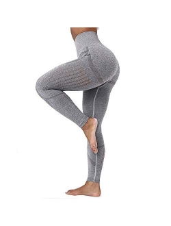 Womens High Waist Seamless Leggings Gym Tight Yoga Pants Tummy Control Workout Leggings Fitness Shark