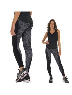Women's High Waist Yoga Pants Tummy Control Workout Running 4 Way Stretch Yoga Leggings
