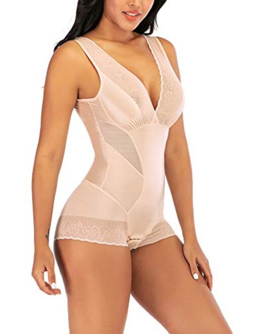 MYSEXY Body Shaper for Women Tummy Control Shapewear Plus Size Seamless Bodysuit