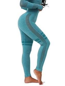 Womens High Waist Yoga Leggings Seamless Fitness Sports Gym Pants Shark Trousers