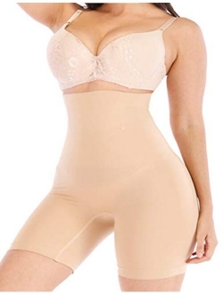 High Waisted Shapewear Power Shorts Waist Underwear Tummy Control Body Shaper Panties Mid Thigh Butt Lifter Bodysuit