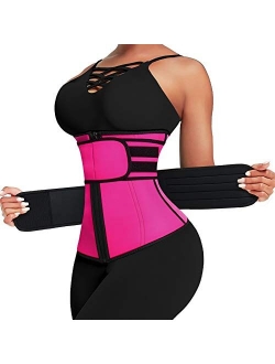 Wonder-Beauty Waist Trainers for Women Plus Size Neoprene Double Waist Cincher Trimmer Belt Tummy Control Sport Girdle