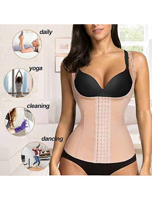 Eleady Waist Trainer Cincher Underbust Corset for Weight Loss Sport Workout Body Shaper with Adjustable Straps