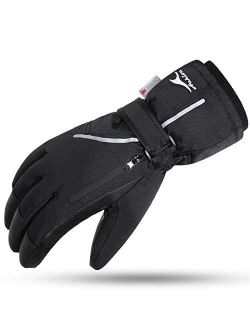 Ski Snow Gloves Waterproof Touchscreen Winter Warm for Men Women with Portable Pocket