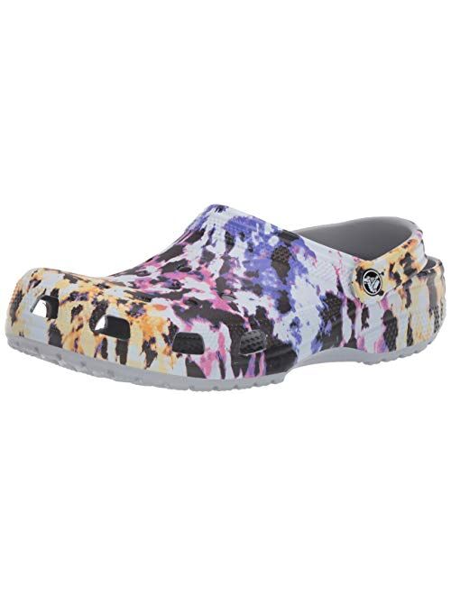 Crocs Unisex-Adult Classic Tie Dye Clog | Comfortable Slip on Water Shoes