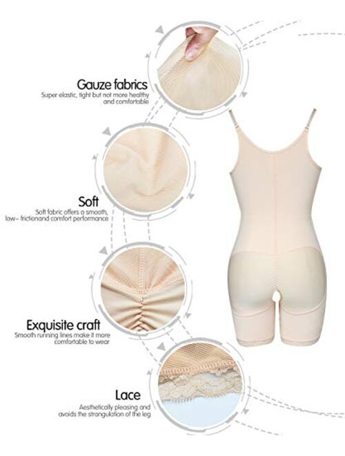 Women Full Body Shaper Tummy Control Seamless Slimming Shapewear Bodysuit Butt Lifter Slimmer Plus Size