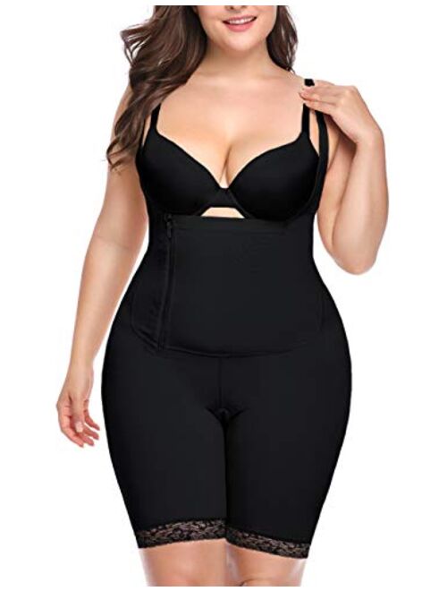 Women Full Body Shaper Tummy Control Seamless Slimming Shapewear Bodysuit Butt Lifter Slimmer Plus Size